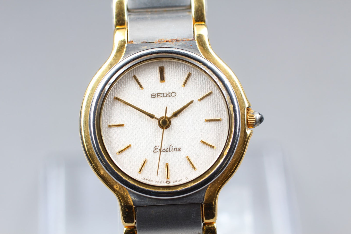 Vintage 1990 [N MINT / New Batt] SEIKO Exceline 7321-0520 Qz Ladies Watch JAPAN