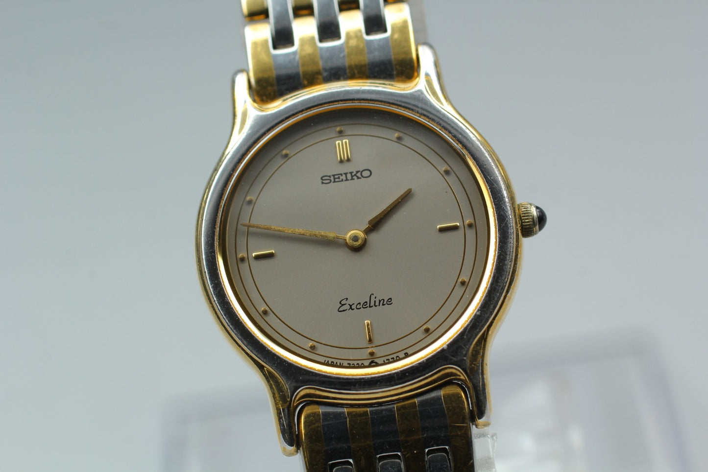 Vintage 1987 [N MINT / New Batt] SEIKO Exceline 7320-0350 Qz Ladies Watch JAPAN