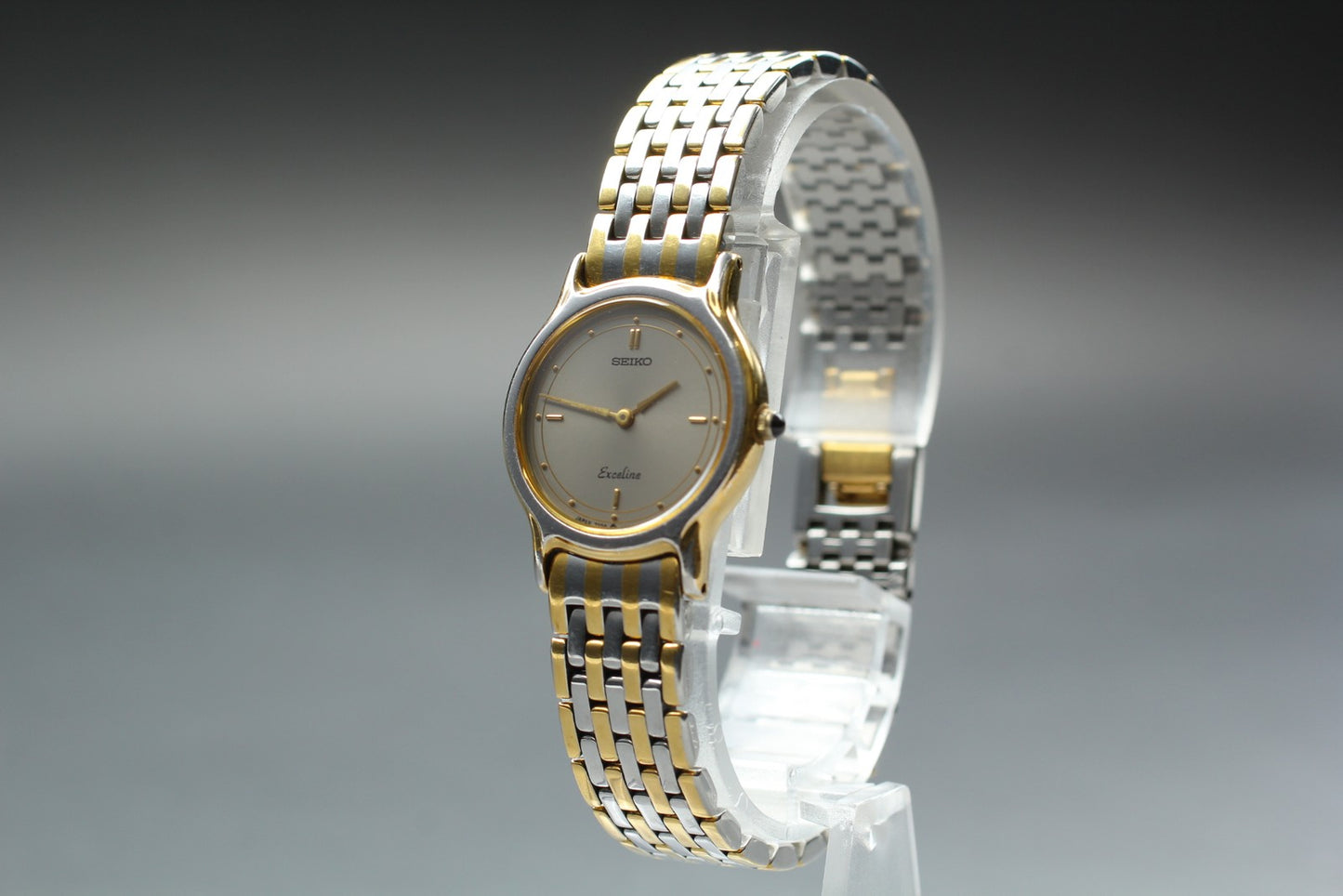 Vintage 1987 [N MINT / New Batt] SEIKO Exceline 7320-0350 Qz Ladies Watch JAPAN