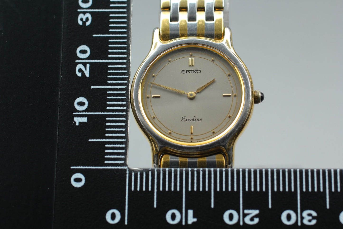 Vintage 1987 [N MINT / New Batt] SEIKO Exceline 7320-0350 Qz Ladies Watch JAPAN