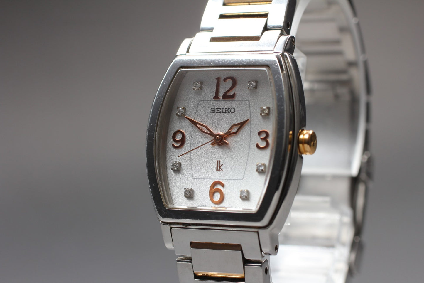 NewBatt [Near MINT] SEIKO LUKIA 1N01-0GA0 Diamond 8P Quartz Ladies Watch JAPAN