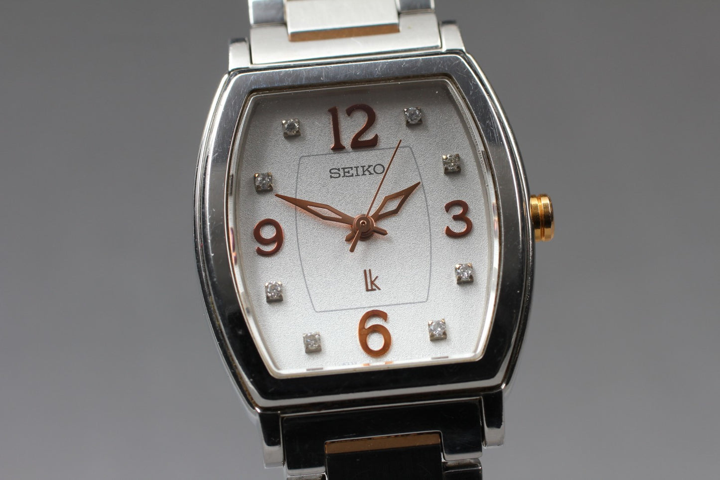 NewBatt [Near MINT] SEIKO LUKIA 1N01-0GA0 Diamond 8P Quartz Ladies Watch JAPAN