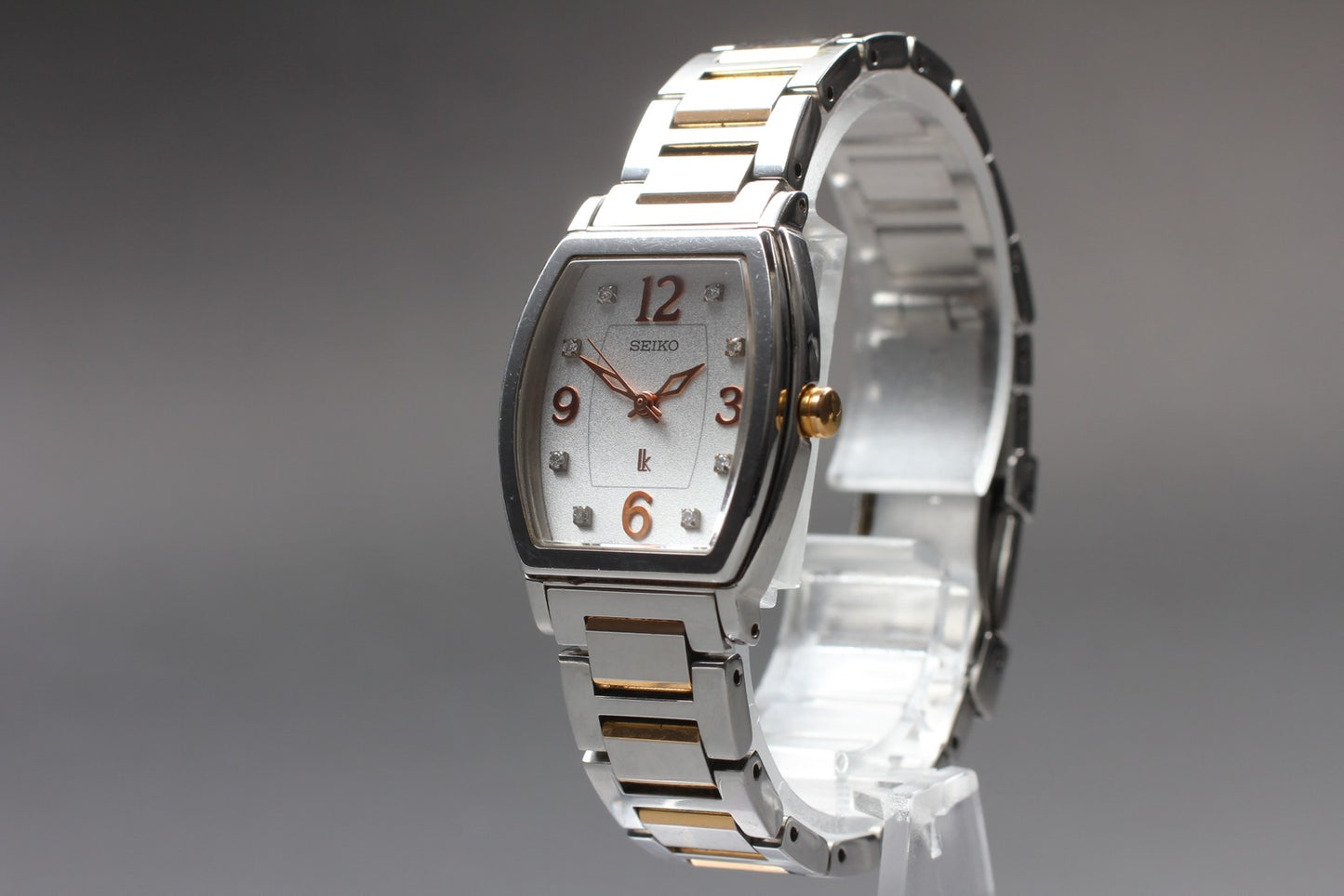 NewBatt [Near MINT] SEIKO LUKIA 1N01-0GA0 Diamond 8P Quartz Ladies Watch JAPAN