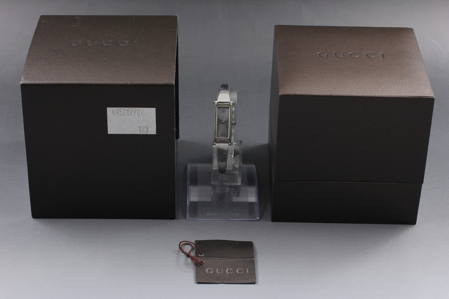 Vintage [N MINT w/ Box] GUCCI 1500L Silver Quartz Silver Women’s Watch JAPAN