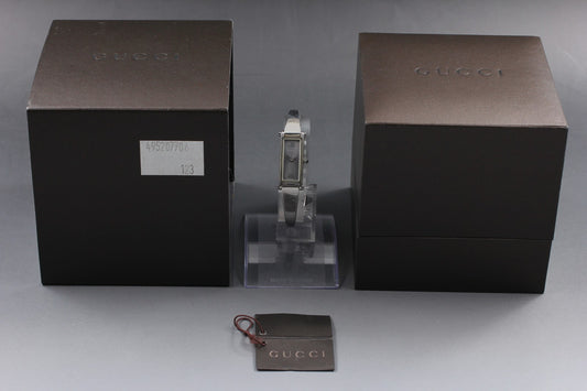 Vintage [N MINT w/ Box] GUCCI 1500L Silver Quartz Silver Women’s Watch JAPAN