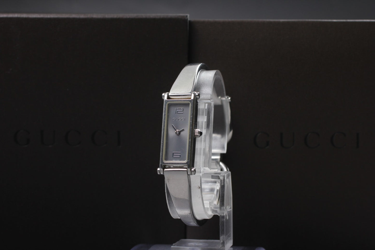 Vintage [N MINT w/ Box] GUCCI 1500L Silver Quartz Silver Women’s Watch JAPAN