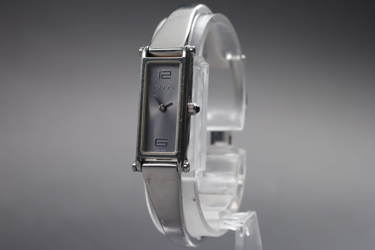 Vintage [N MINT w/ Box] GUCCI 1500L Silver Quartz Silver Women’s Watch JAPAN