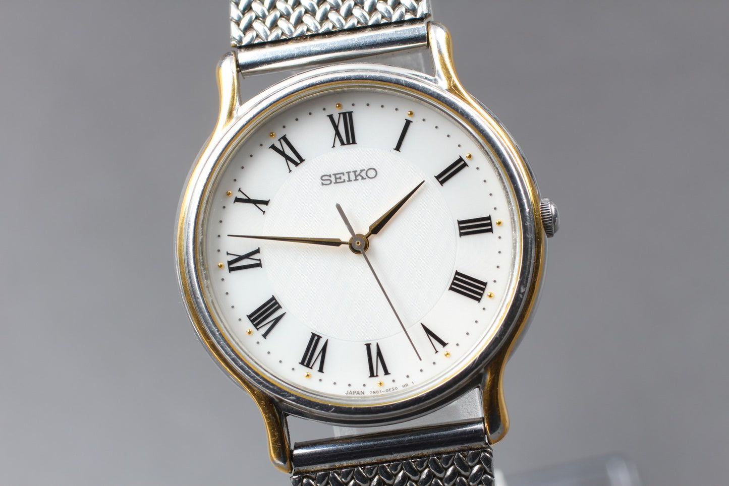 Vintage 1996 [N MINT / New Batt] SEIKO Spirit 7N01-0BR0 Gold 33mm Men's Qz JAPAN