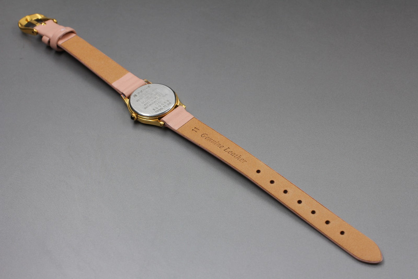 vintage[MINT] SEIKO 4N21-0390 Gold Silver Pink Quartz Ladies Watch From JAPAN