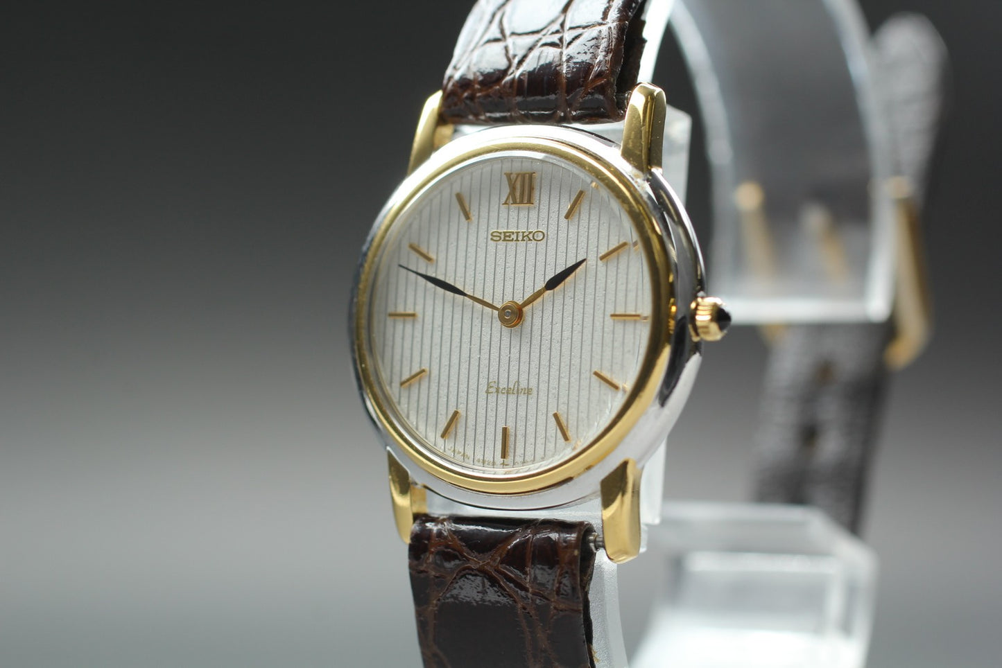 Vtg.1989 [Near MINT] SEIKO EXCELINE 4N20-0092 25mm Quartz Ladies Watch JAPAN