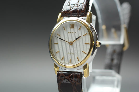 Vtg.1989 [Near MINT] SEIKO EXCELINE 4N20-0092 25mm Quartz Ladies Watch JAPAN