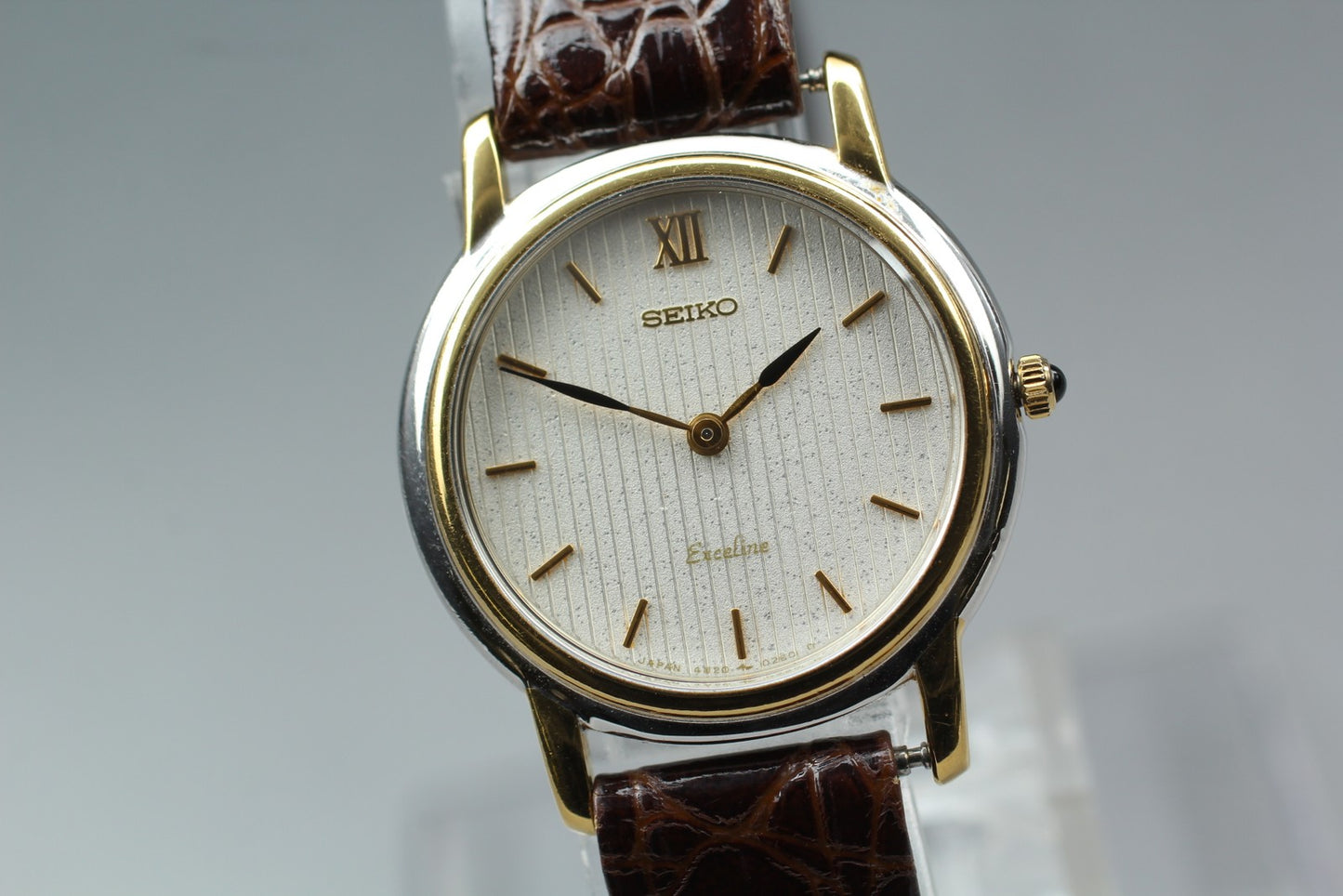 Vtg.1989 [Near MINT] SEIKO EXCELINE 4N20-0092 25mm Quartz Ladies Watch JAPAN