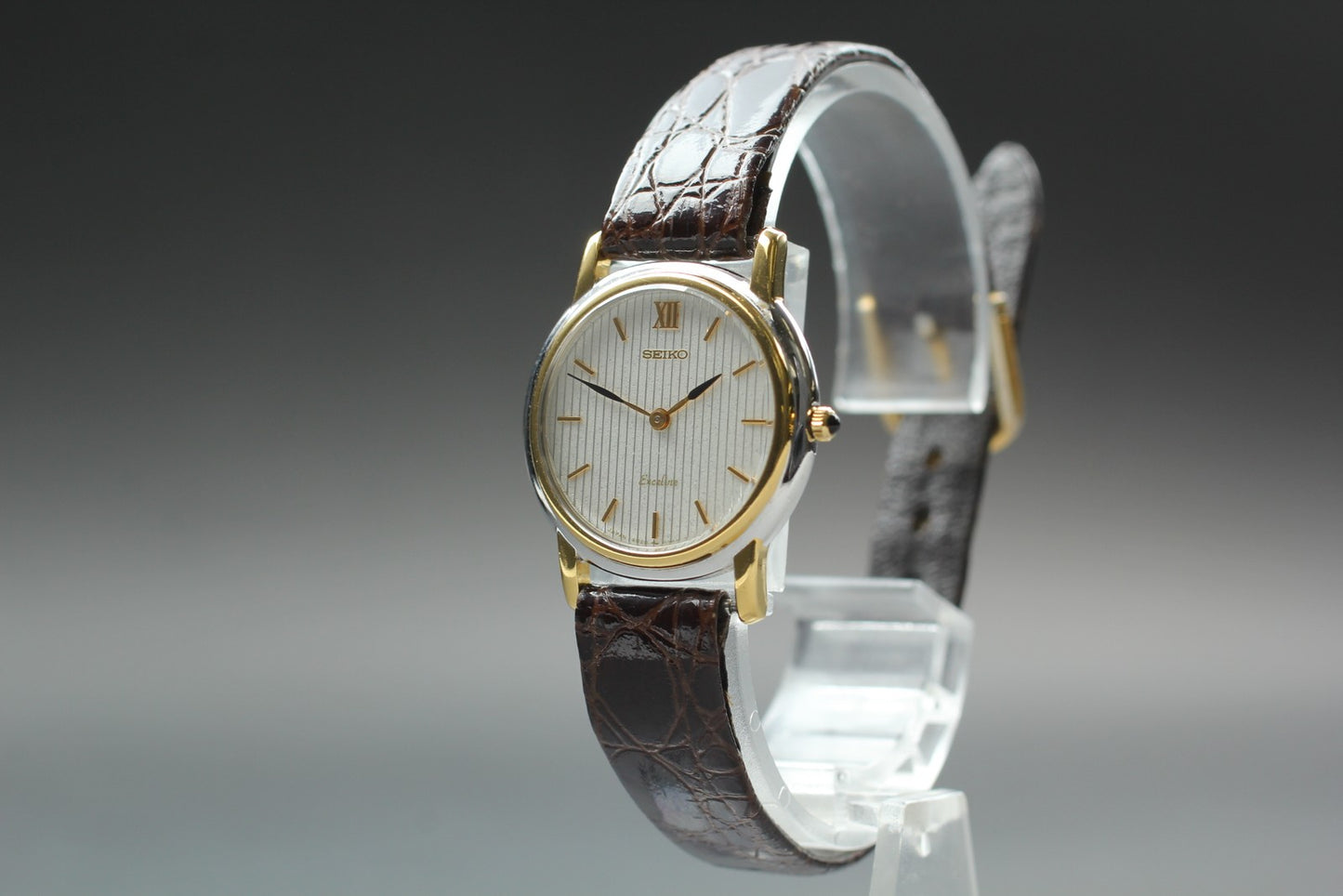 Vtg.1989 [Near MINT] SEIKO EXCELINE 4N20-0092 25mm Quartz Ladies Watch JAPAN