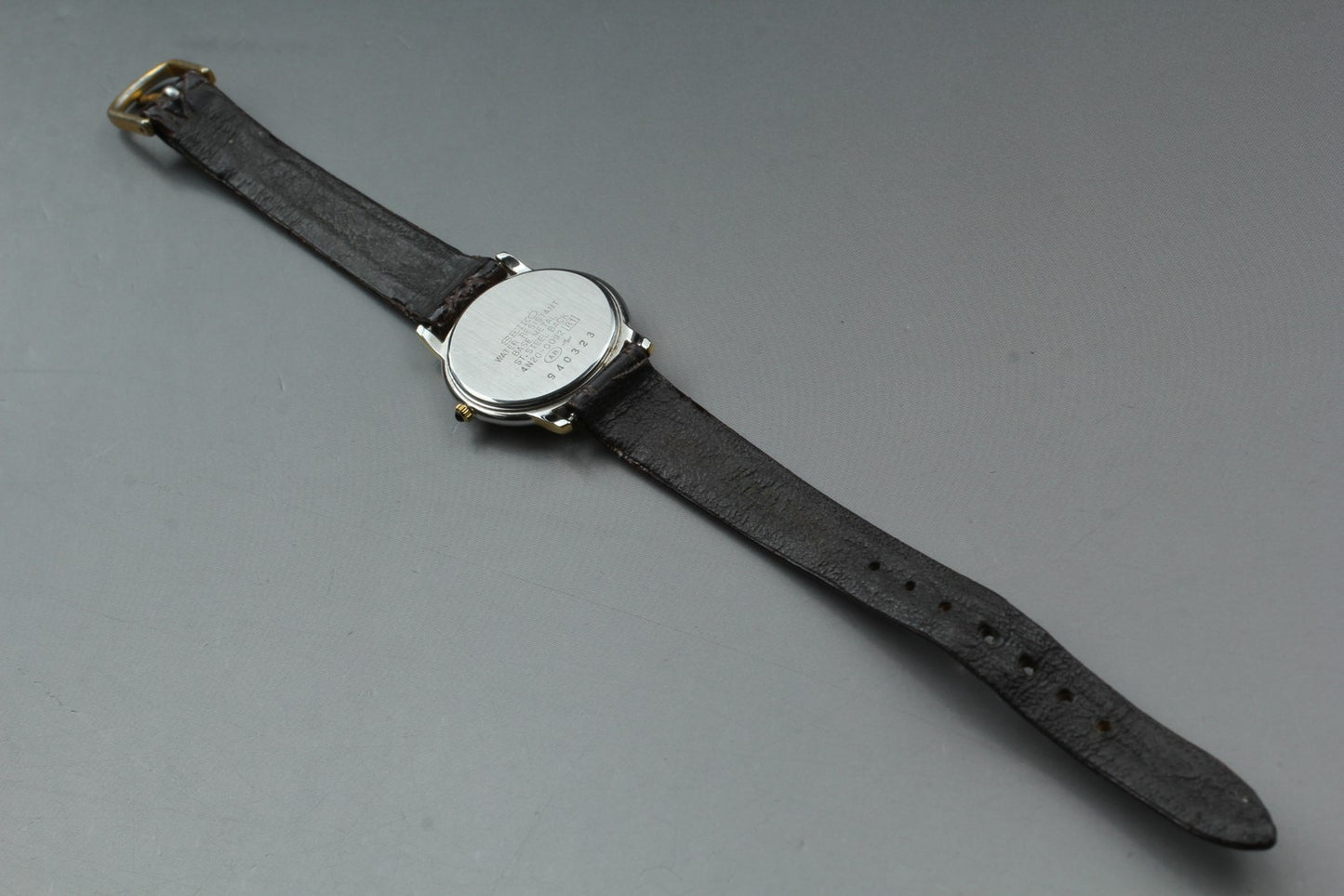 Vtg.1989 [Near MINT] SEIKO EXCELINE 4N20-0092 25mm Quartz Ladies Watch JAPAN