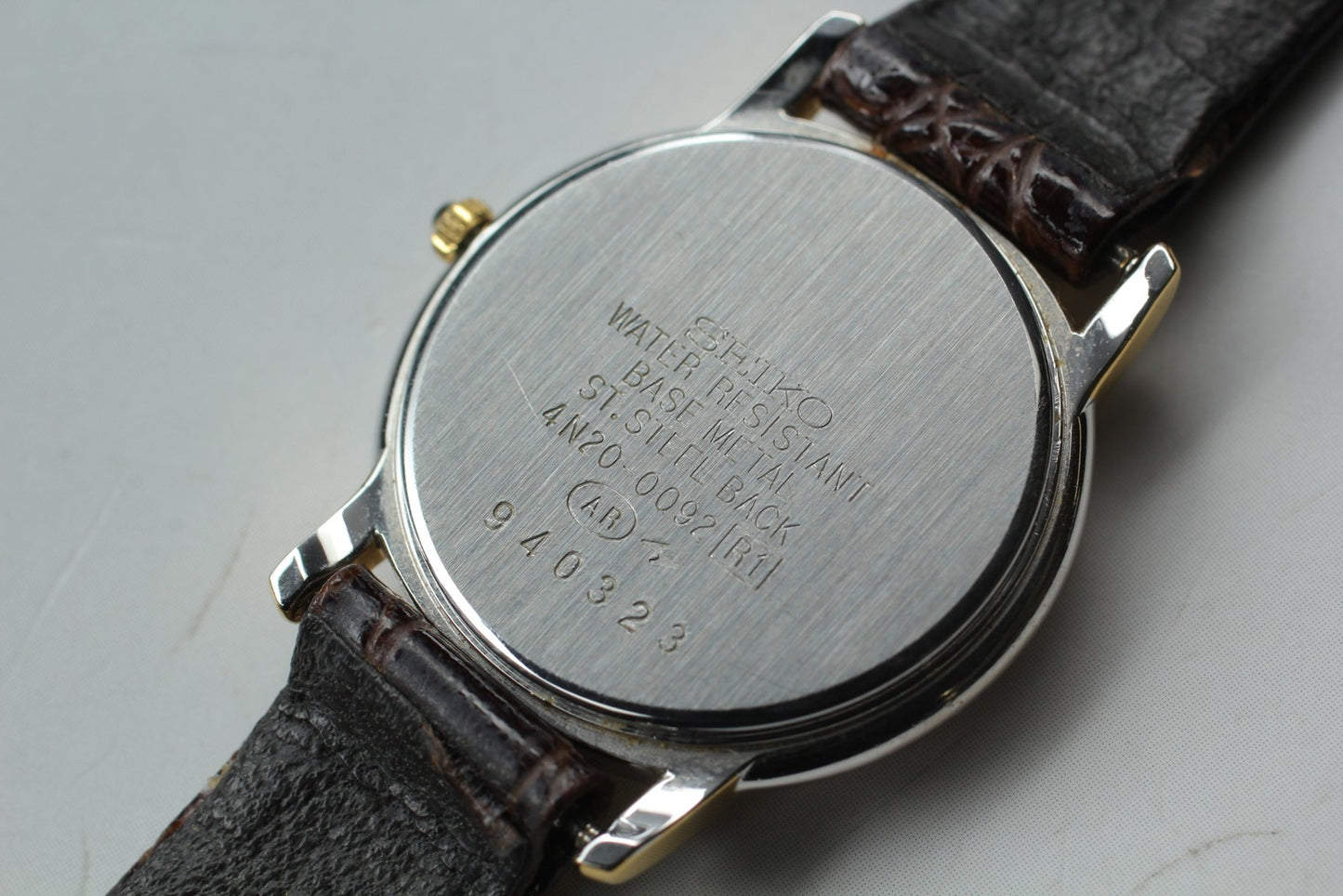 Vtg.1989 [Near MINT] SEIKO EXCELINE 4N20-0092 25mm Quartz Ladies Watch JAPAN