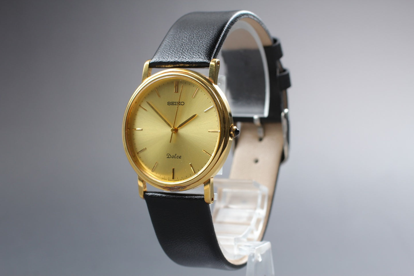 Vtg. 1983 [Near MINT] SEIKO Dolce 8N41-7030 Gold 32mm Quartz Men's Watch JAPAN