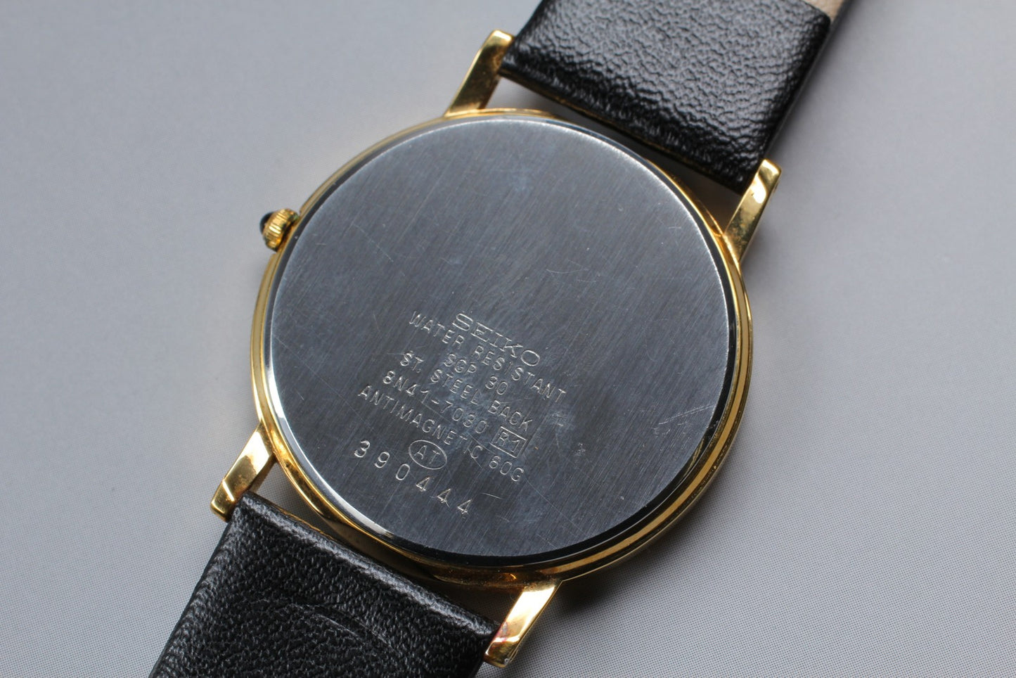 Vtg. 1983 [Near MINT] SEIKO Dolce 8N41-7030 Gold 32mm Quartz Men's Watch JAPAN