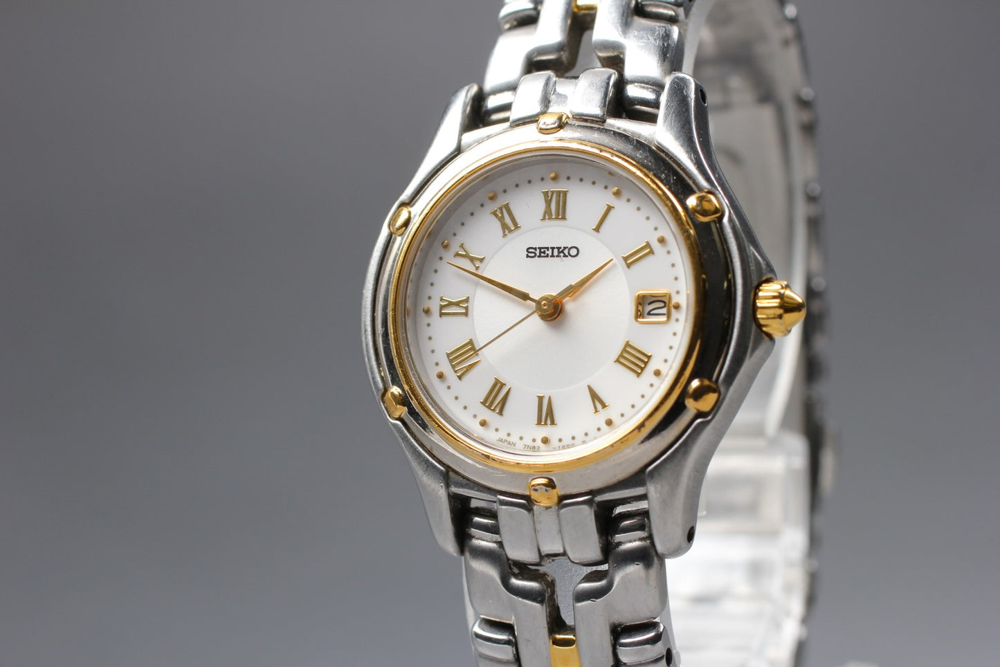 Vintage 1989  [N MINT / New Batt] Seiko 7N82-2750 Quartz Ladies Watch From JAPAN