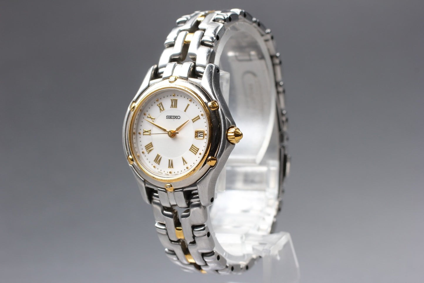 Vintage 1989  [N MINT / New Batt] Seiko 7N82-2750 Quartz Ladies Watch From JAPAN