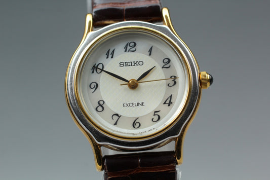 Vintage 1989 [Near MINT] Seiko Exceline 2J31-0A50 Gold Quartz Ladies Watch JAPAN