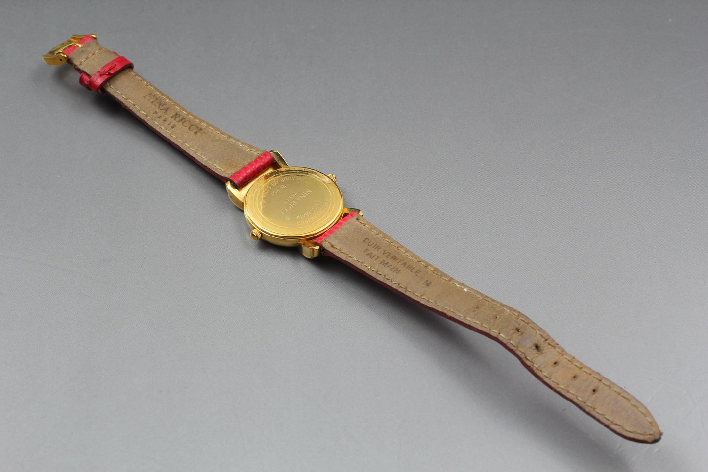 NewBatt [Near MINT] NINA RICCI W-958 double face shell Quartz Ladies Watch JAPAN