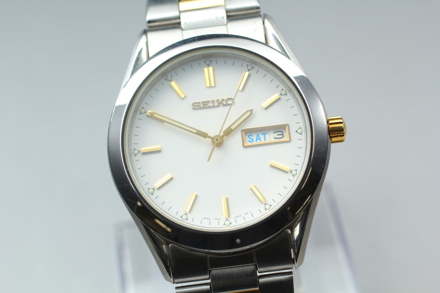 Vintage 1992  [N MINT / New Batt] Seiko 7N41-9080 Quartz Men's Watch From JAPAN