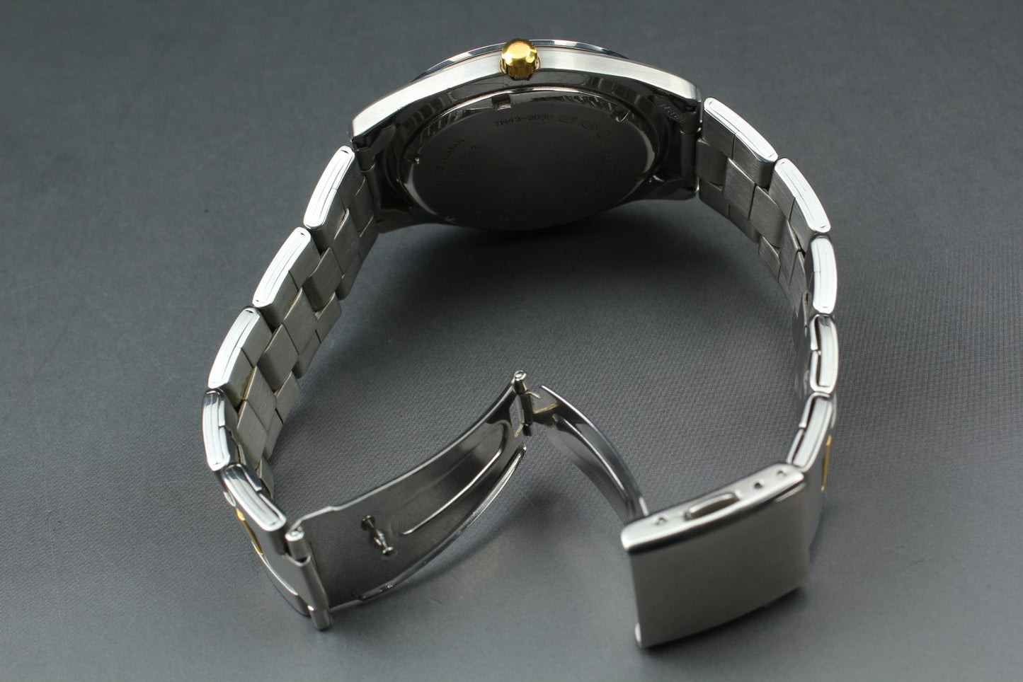 Vintage 1992  [N MINT / New Batt] Seiko 7N41-9080 Quartz Men's Watch From JAPAN