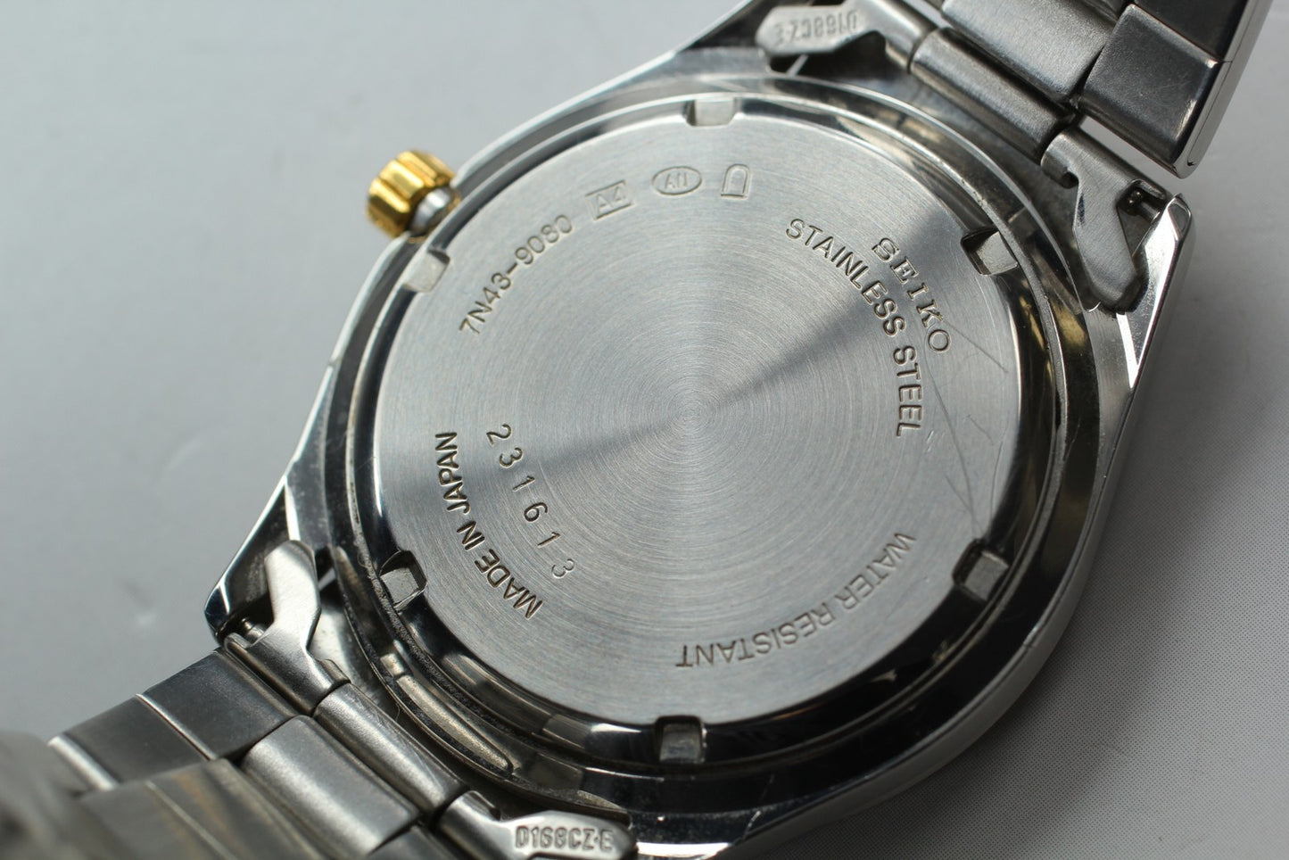 Vintage 1992  [N MINT / New Batt] Seiko 7N41-9080 Quartz Men's Watch From JAPAN