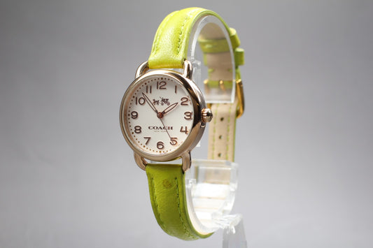 New Battery [Near MINT] COACH 97.7.341277 Silver Quartz Ladies Watch From JAPAN