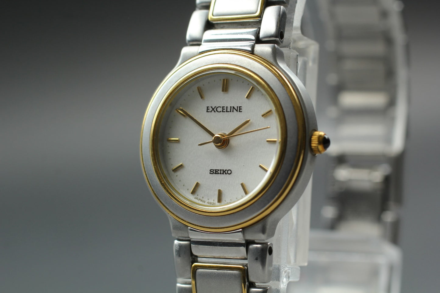 Vintage 1994 [N MINT / New Batt] Seiko Exceline 4N21-0320 Qz Women Watch JAPAN