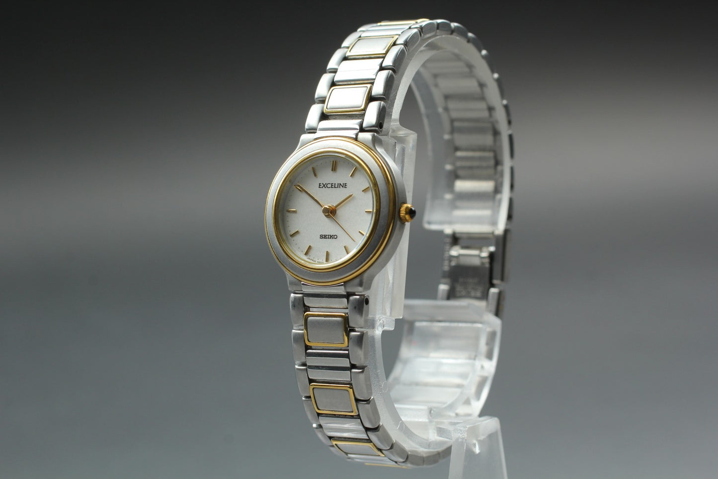 Vintage 1994 [N MINT / New Batt] Seiko Exceline 4N21-0320 Qz Women Watch JAPAN