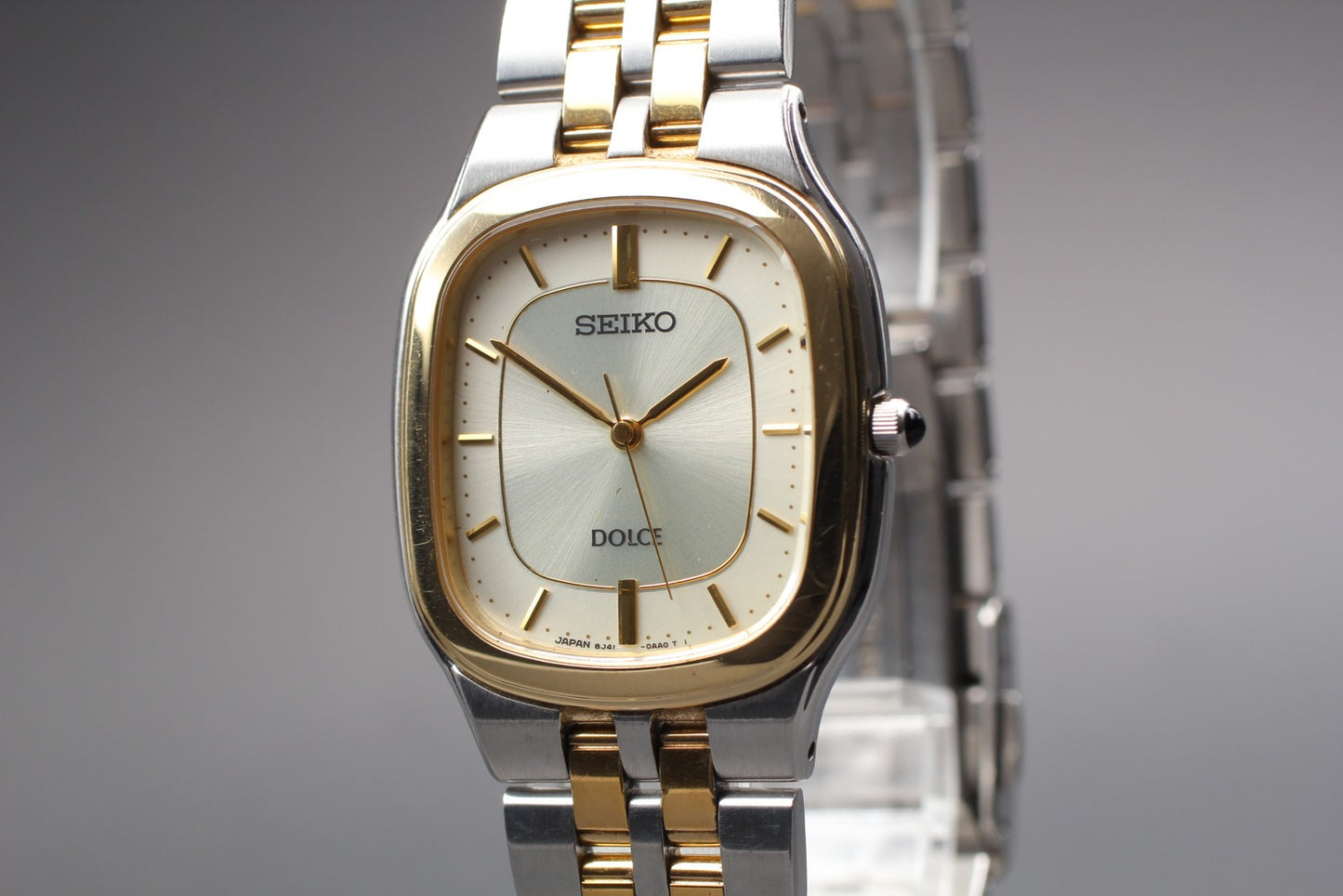Vintage 1991 [Near MINT] Seiko Dolce 8J41-0AA0 two-tone Quartz Men's Watch JAPAN