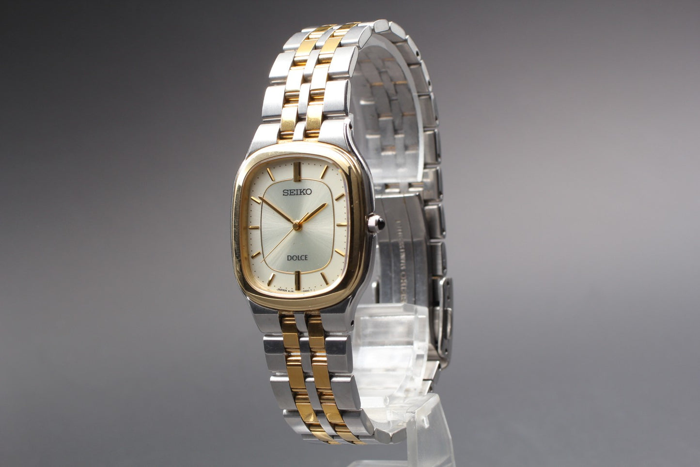 Vintage 1991 [Near MINT] Seiko Dolce 8J41-0AA0 two-tone Quartz Men's Watch JAPAN