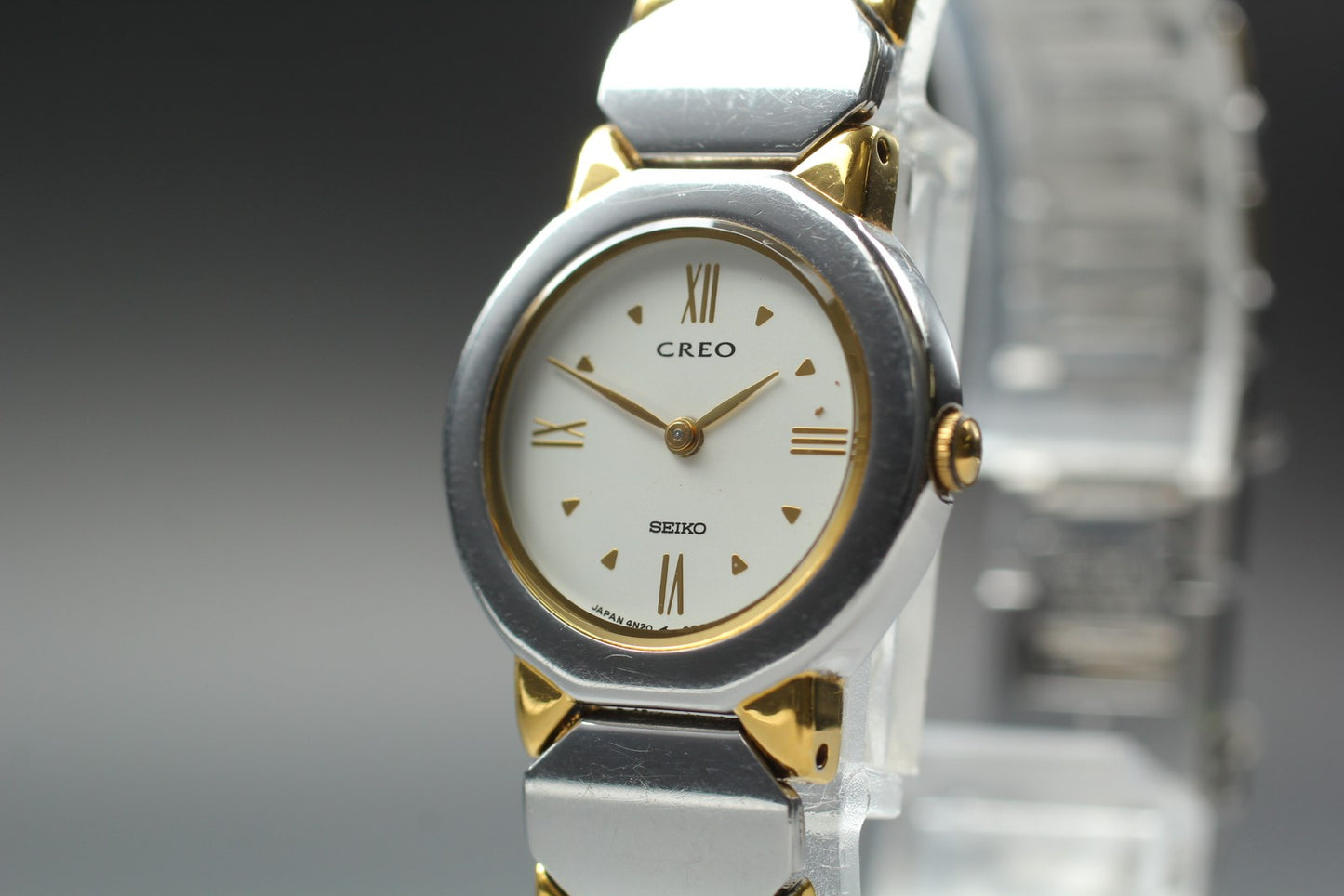 Vintage 1999 [N MINT / New Batt] SEIKO CREO 4N20-0100 Quartz Ladies Watch JAPAN