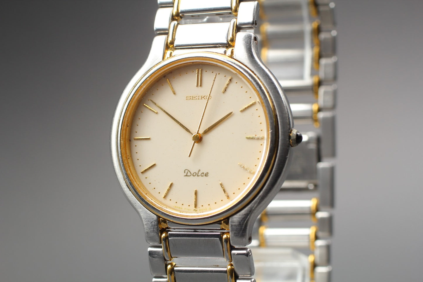 Vtg. 1990 [N MINT] SEIKO Dolce 7741-6050 32mm Bracelet Quartz Mens Watch JAPAN