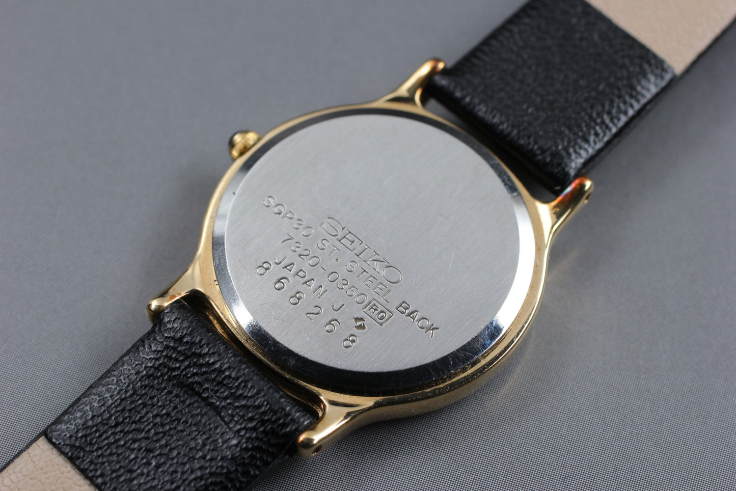 Vin.1987 [N MINT] SEIKO Exceline 7320-0350 Gold 22mm Quartz Ladies Watch JAPAN