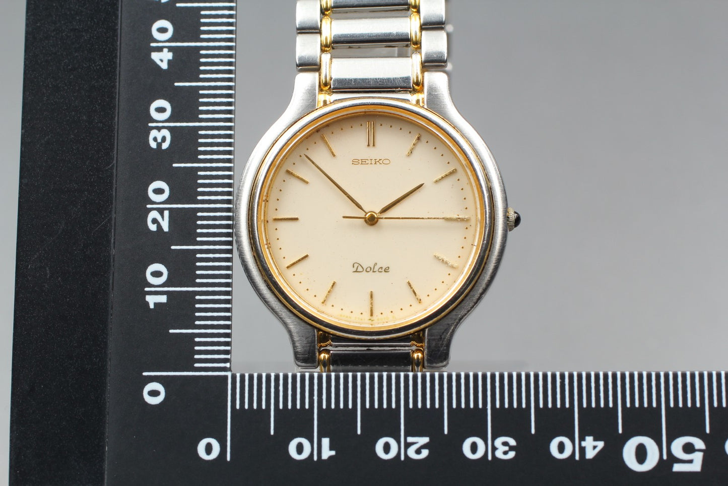 Vtg. 1990 [N MINT] SEIKO Dolce 7741-6050 32mm Bracelet Quartz Mens Watch JAPAN