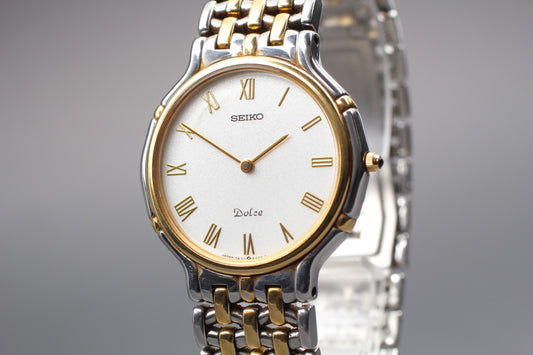 SEIKO Second Hands | Vintage 1988 [ Near MINT] Seiko Dolce 5E30-6A00 32mm Quartz Men's Watch Japan La.riberta From Japan