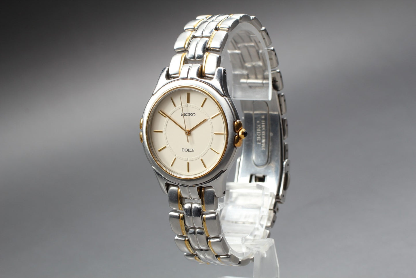 SEIKO Second Hands | Vintage 1999 [Near MINT] SEIKO Dolce 8J41-6140 Gold Silver 33mm Qz Men's Watch La.riberta From Japan