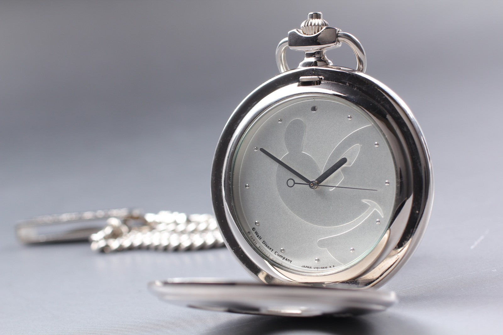 SEIKO Second Hands | N MINT Seiko Alba V721-0A10 Pocket Watch Mickey Limited Steel Quartz Mens JAPAN La.riberta From Japan