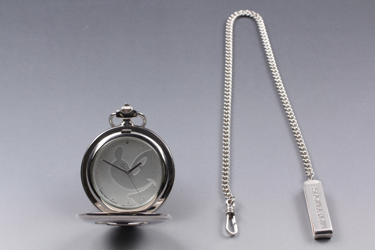 SEIKO Second Hands | N MINT Seiko Alba V721-0A10 Pocket Watch Mickey Limited Steel Quartz Mens JAPAN La.riberta From Japan