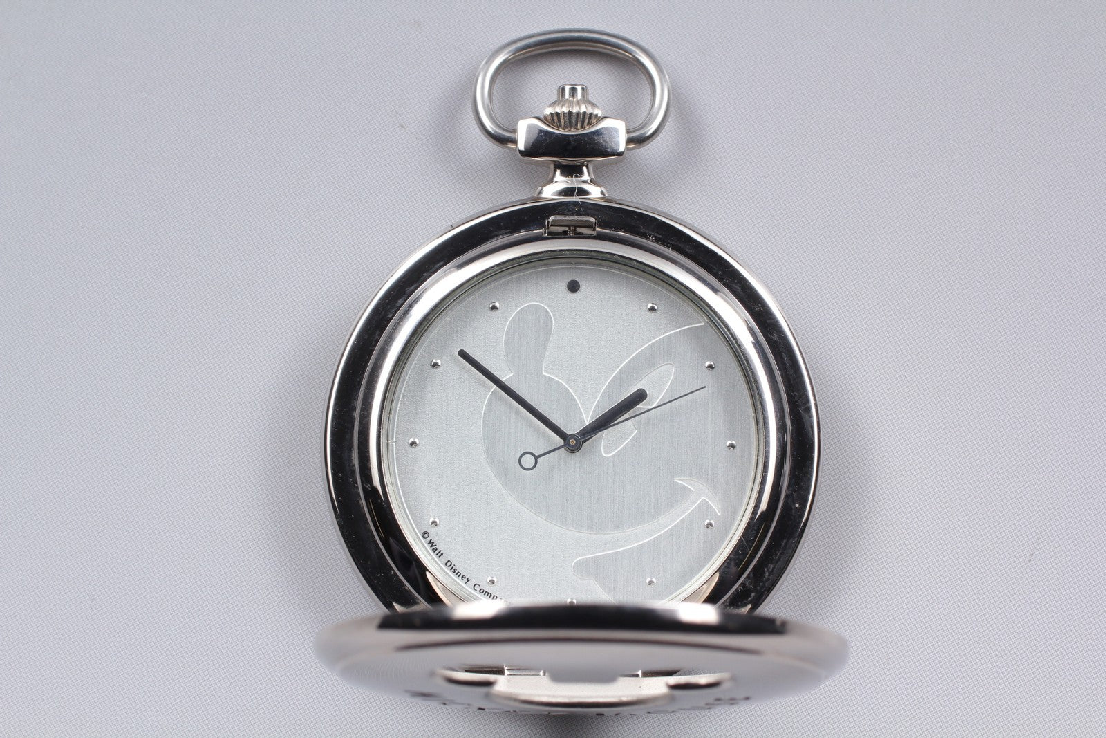 SEIKO Second Hands | N MINT Seiko Alba V721-0A10 Pocket Watch Mickey Limited Steel Quartz Mens JAPAN La.riberta From Japan