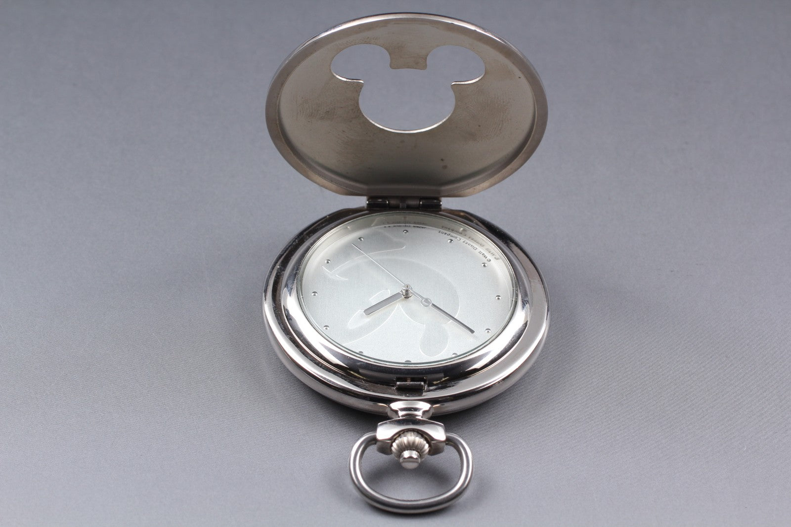 SEIKO Second Hands | N MINT Seiko Alba V721-0A10 Pocket Watch Mickey Limited Steel Quartz Mens JAPAN La.riberta From Japan