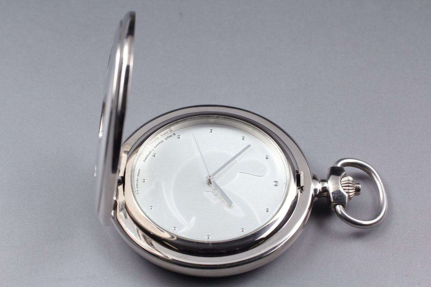 SEIKO Second Hands | N MINT Seiko Alba V721-0A10 Pocket Watch Mickey Limited Steel Quartz Mens JAPAN La.riberta From Japan