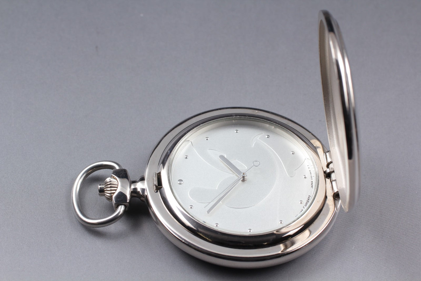 SEIKO Second Hands | N MINT Seiko Alba V721-0A10 Pocket Watch Mickey Limited Steel Quartz Mens JAPAN La.riberta From Japan