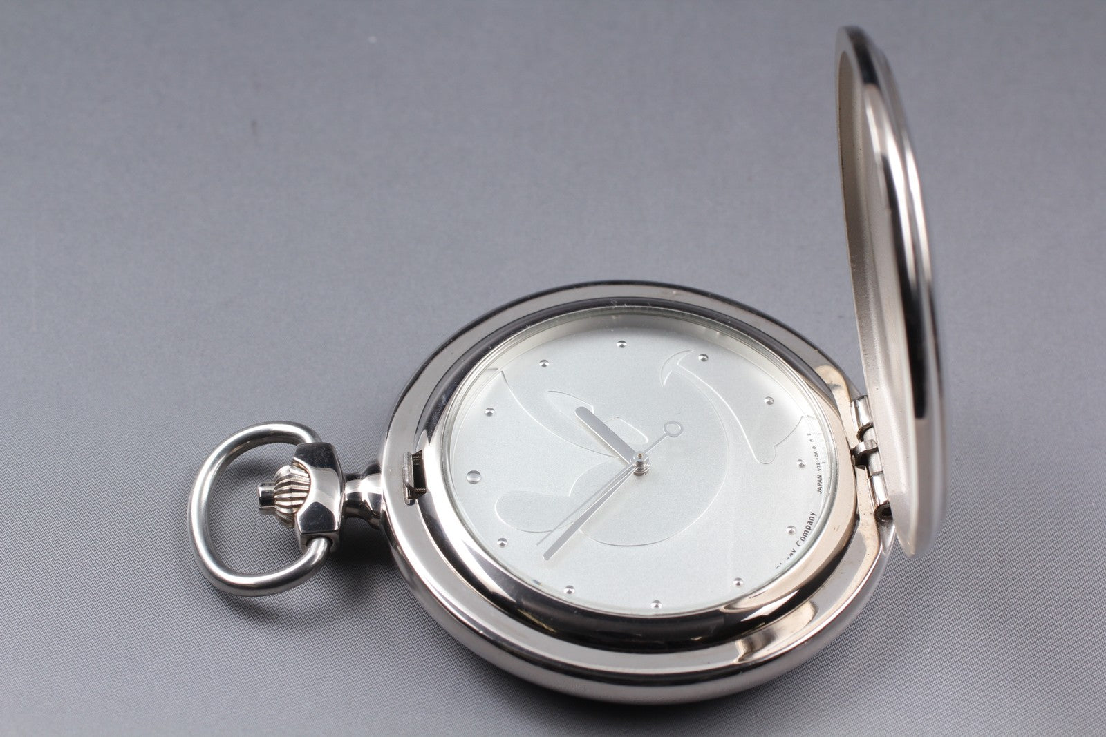 SEIKO Second Hands | N MINT Seiko Alba V721-0A10 Pocket Watch Mickey Limited Steel Quartz Mens JAPAN La.riberta From Japan