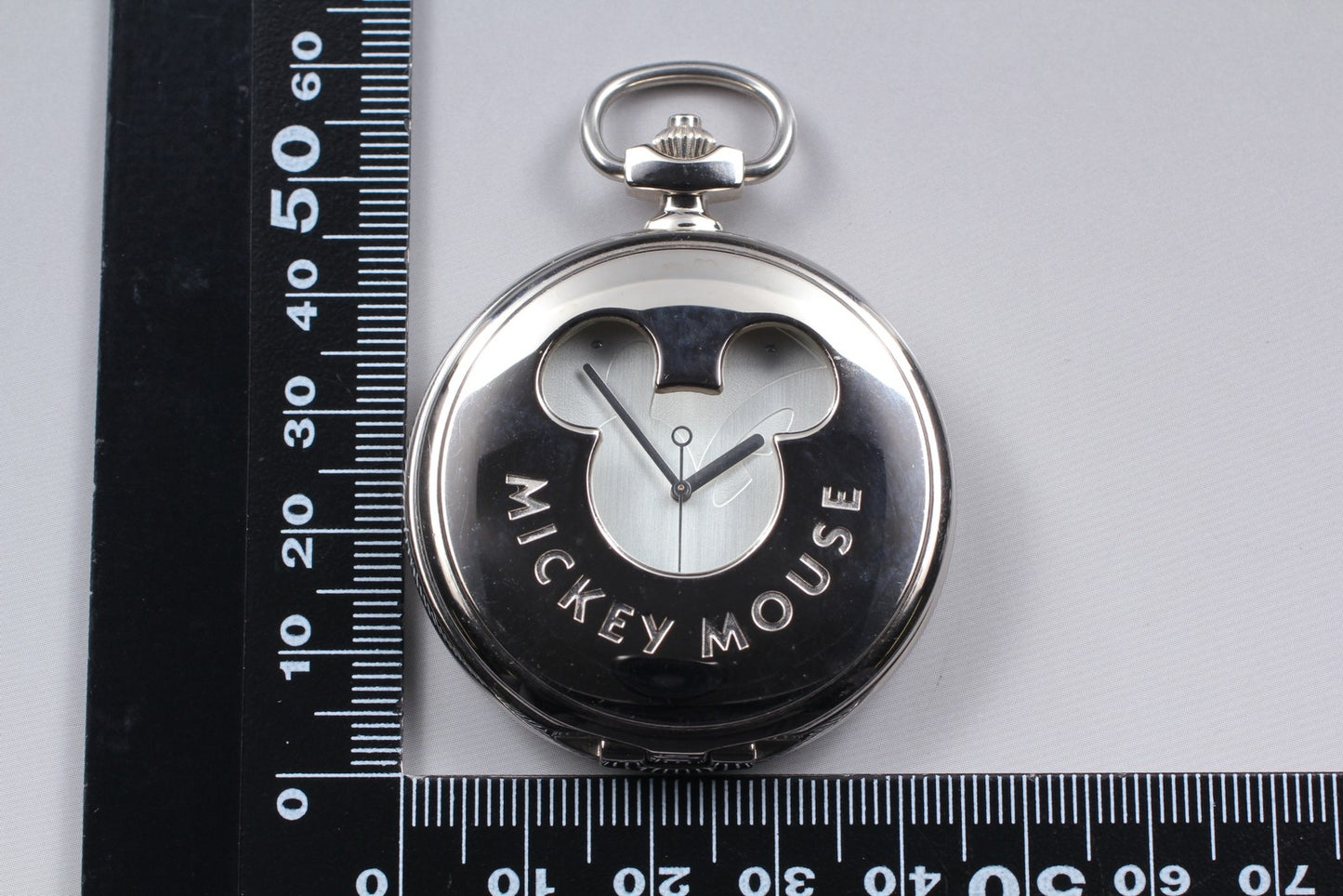 SEIKO Second Hands | N MINT Seiko Alba V721-0A10 Pocket Watch Mickey Limited Steel Quartz Mens JAPAN La.riberta From Japan