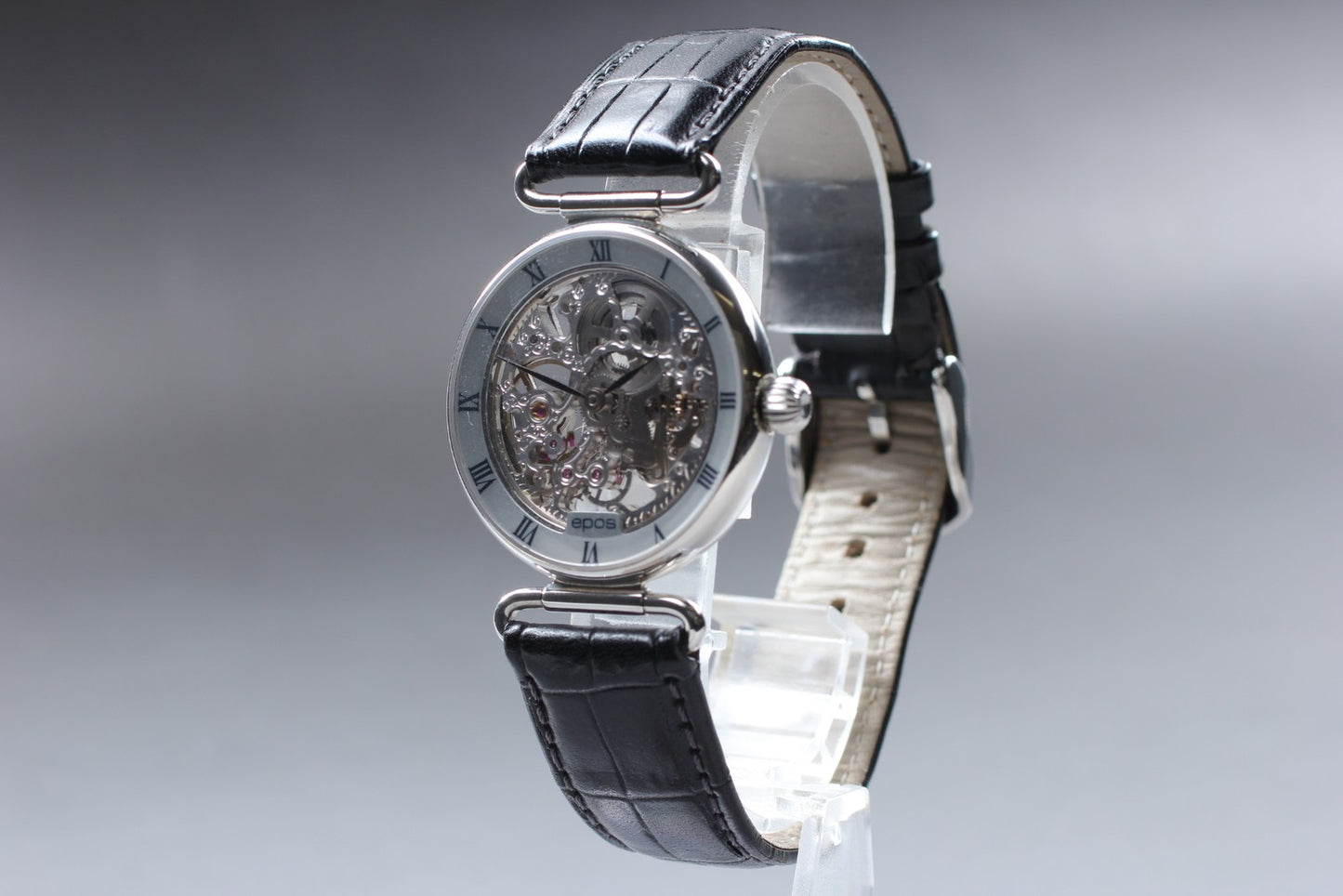 Second Hands | Vintage.[MINT] epos 3347 Skeleton Roman Silver Manual Mens Watch From JAPAN La.riberta From Japan