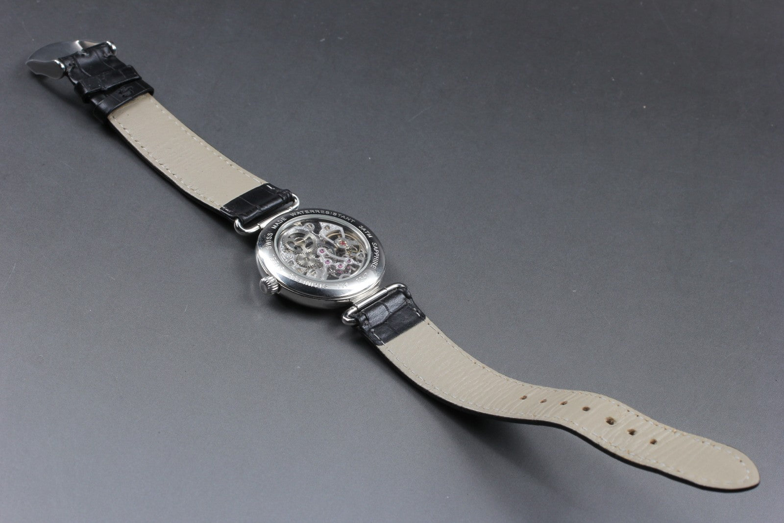 Second Hands | Vintage.[MINT] epos 3347 Skeleton Roman Silver Manual Mens Watch From JAPAN La.riberta From Japan