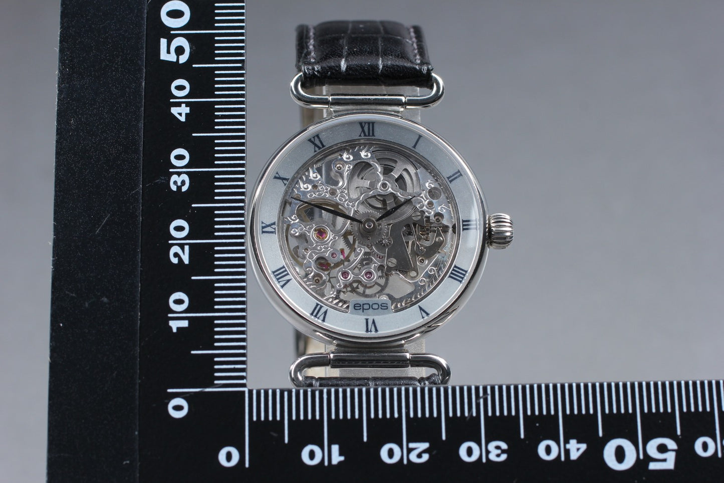 Second Hands | Vintage.[MINT] epos 3347 Skeleton Roman Silver Manual Mens Watch From JAPAN La.riberta From Japan